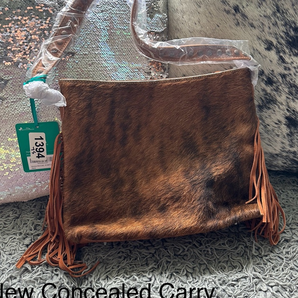 Montana West Brown Fringe Shoulder Bag